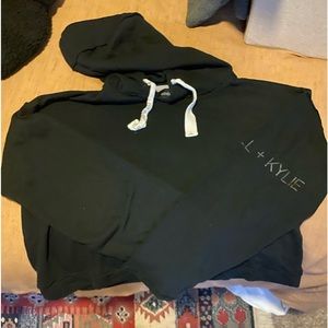 Kendall & Kylie black cropped hoodie